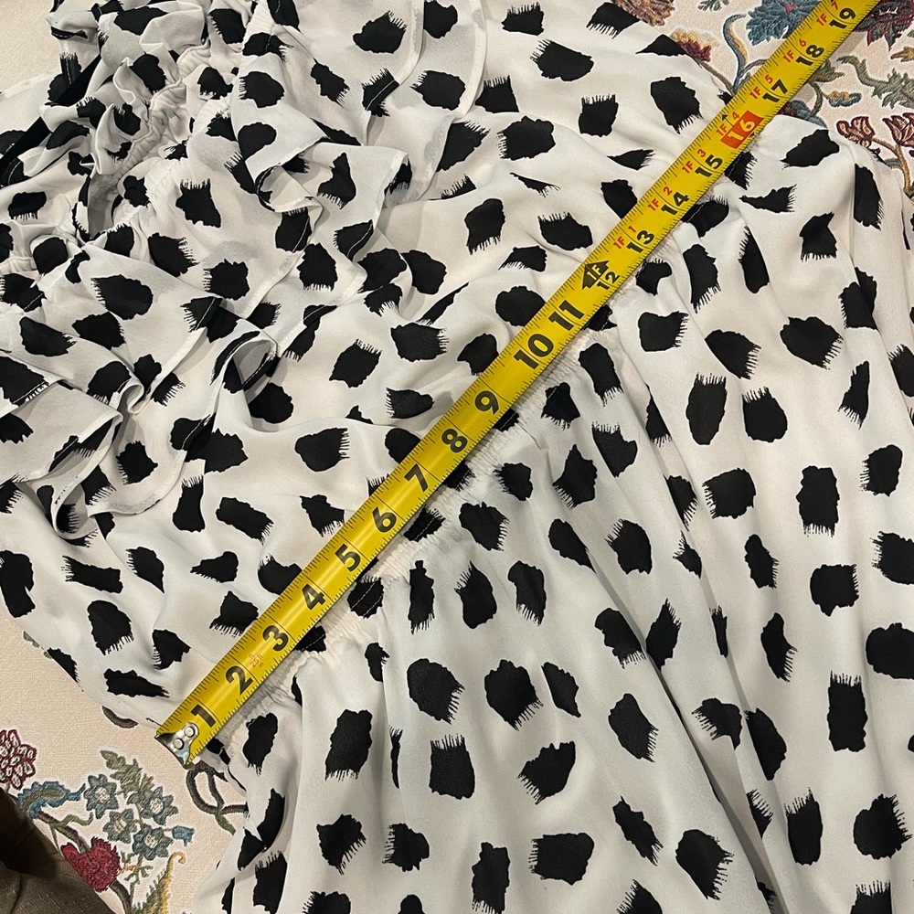 Lane Bryant Black and White Ruffle Dress - Picture 7 of 12